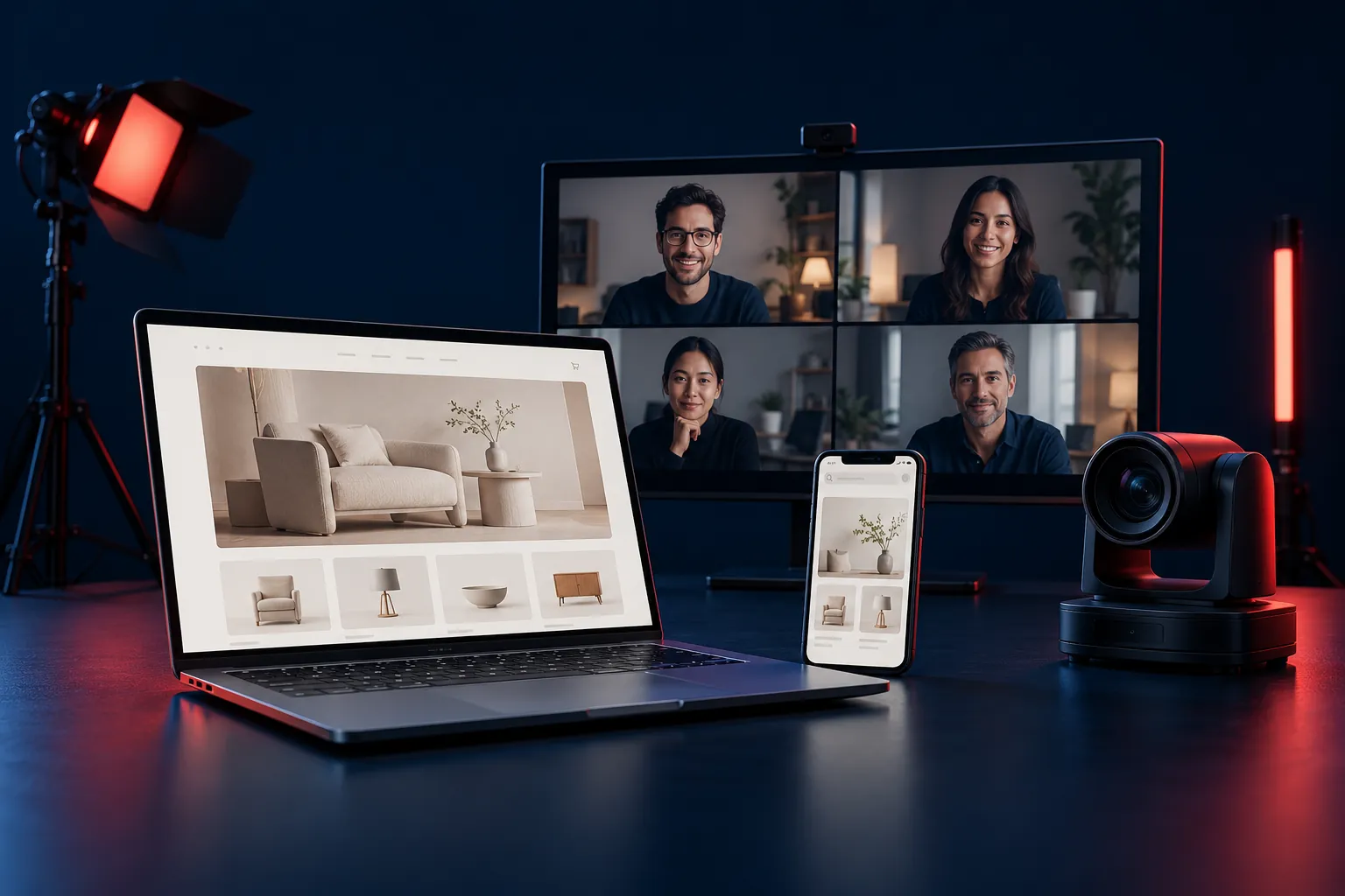 Illustrative connected technology workspace