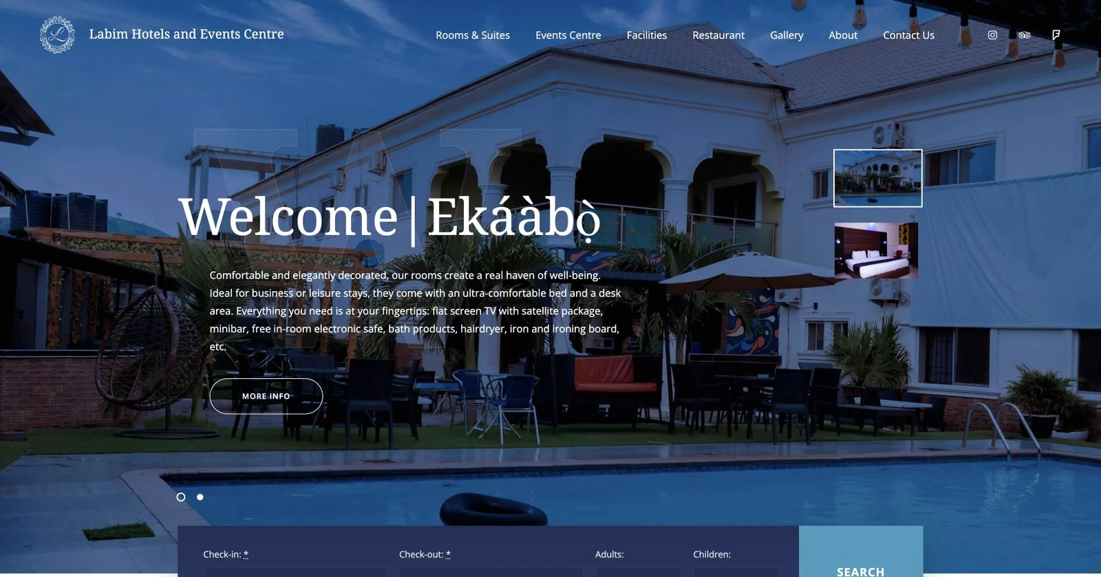 Labim Hotel website screenshot